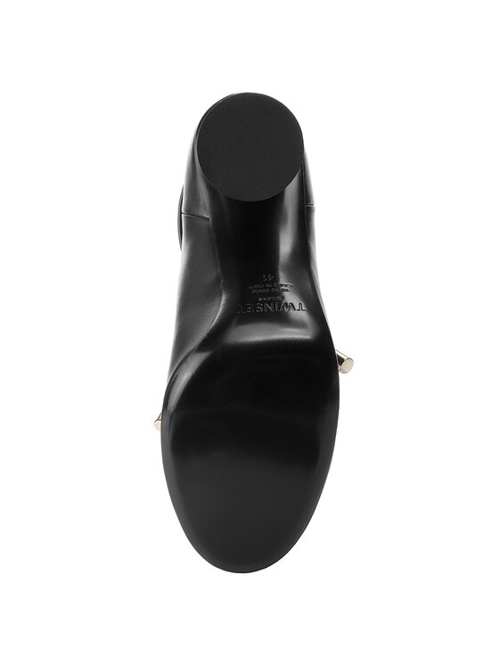 TWINSET Čizme TWINSET Tronchetto CA8TSA Crna