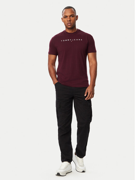 Tommy Jeans Tommy Jeans Camiseta Linear Logo DM0DM20744 Violeta Regular Fit
