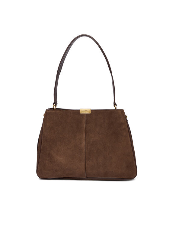 Tommy Hilfiger Borsetta Tommy Hilfiger Casual Leather Shoulder Bag Sued AW0AW18201 Marrone