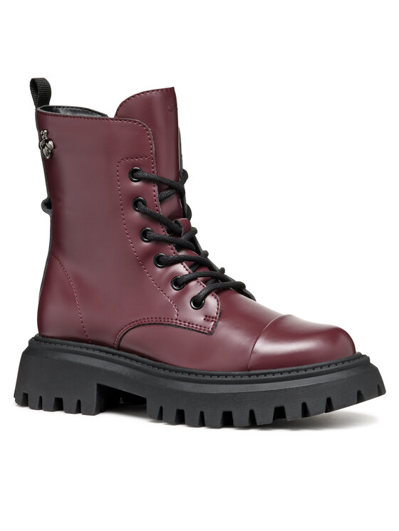 Geox Čižmy Geox J Maquinnens Girl J46M6B 000CN C7357 S Bordová