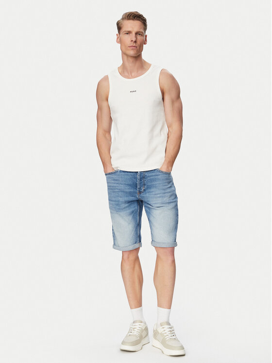 HUGO HUGO Майка Dapota 50563744 Білий Slim Fit
