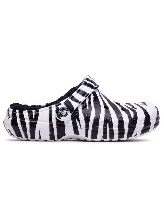 Crocs Чехли Crocs Classic Lined Animal Print Clg 206559 Бял
