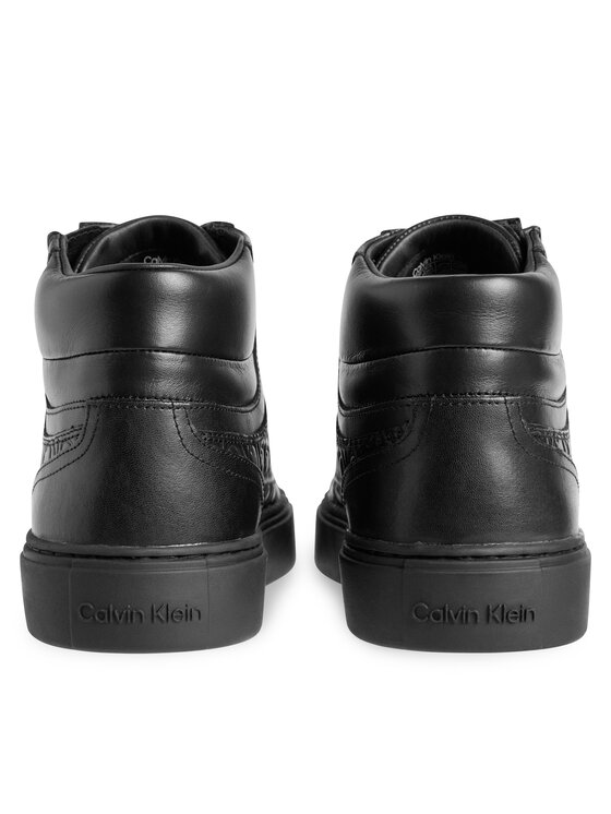 Calvin Klein Laisvalaikio batai Calvin Klein High Top Lace Up W/Zip Mono HM0HM01180 Juoda
