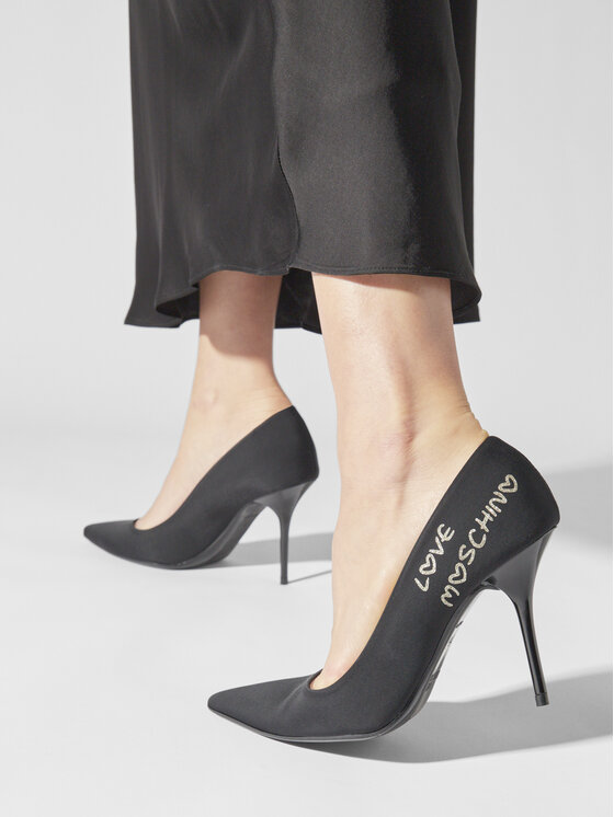 LOVE MOSCHINO Szpilki LOVE MOSCHINO JA10429G1IIM0000 Czarny