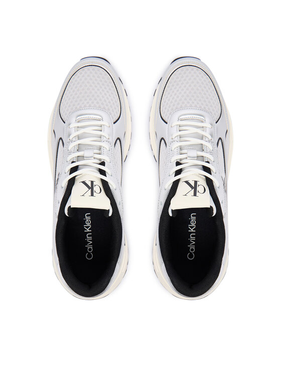 Calvin Klein Sneakersy Calvin Klein Hike Runner Laceup Mesh Mix Met YM0YM01402 Srebrny