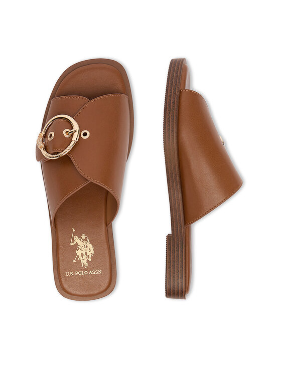 U.S. Polo Assn. Шльопанці U.S. Polo Assn. EO-MARINA002W/6Y1 Коричневий