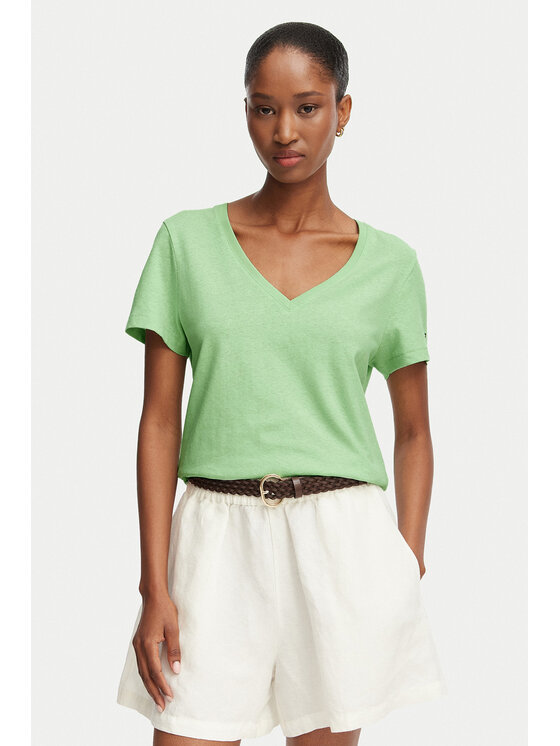 Tommy Hilfiger Tommy Hilfiger Camiseta WW0WW48704 Verde claro Regular Fit