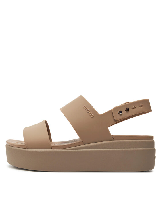 Crocs Босоніжки Crocs Brooklyn Low Wedge W 206453 Бежевий