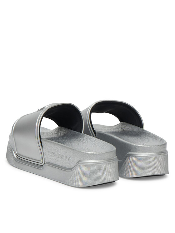 KARL LAGERFELD Шльопанці KARL LAGERFELD Kondominium KL88819 Срібний