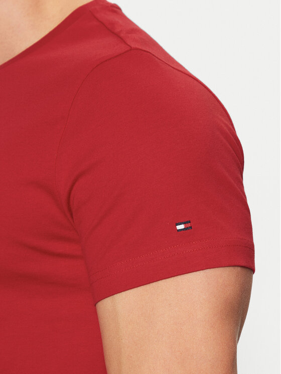 Tommy Hilfiger Tommy Hilfiger Póló Tommy Logo MW0MW11797 Piros Slim Fit