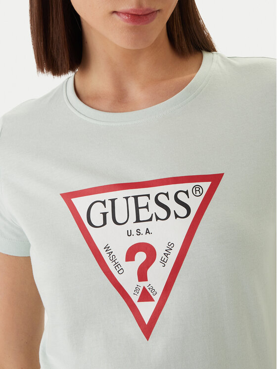 Guess Guess T-shirt W1YI1B I3Z14 Verde Regular Fit