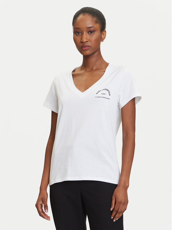 KARL LAGERFELD KARL LAGERFELD Camiseta A3W17104 Blanco Regular Fit