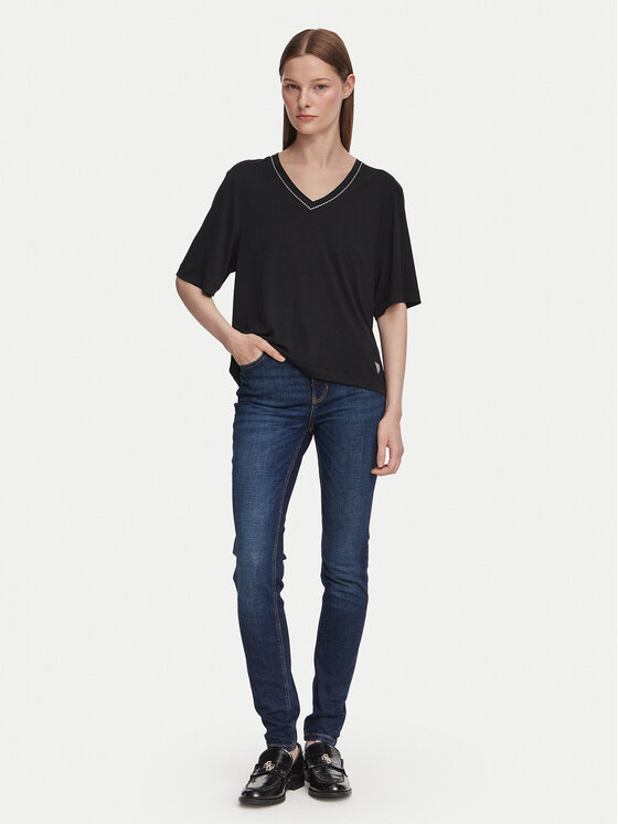 Guess Guess Футболка W6YP58 K5233 Чорний Relaxed Fit