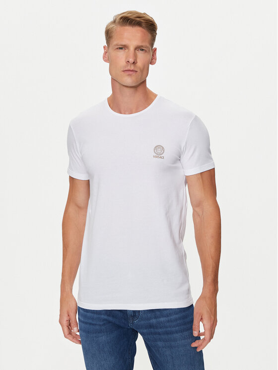 Versace Versace Комплект футболок AU10193 1A10011 Білий Slim Fit