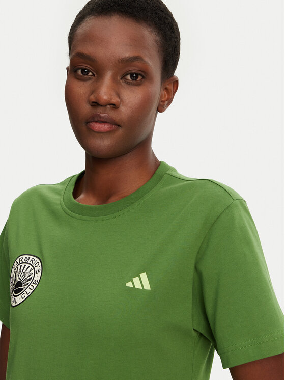 adidas adidas Футболка FARM Graphic JD6292 Зелений Regular Fit