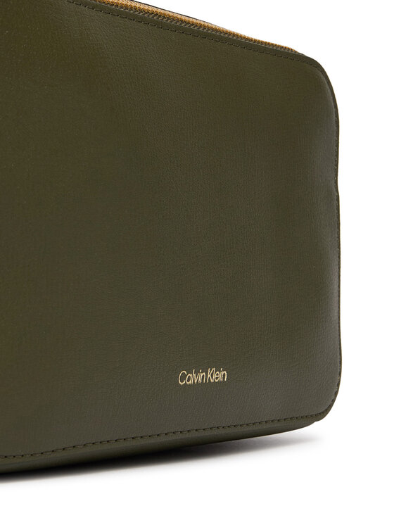 Calvin Klein Torebka Calvin Klein Foil Logo Elongated Camera Bag LV04F3276G Zielony