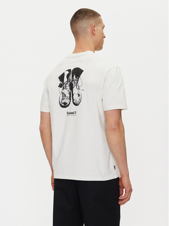 Timberland Timberland Футболка TB0A6F4N Білий Regular Fit