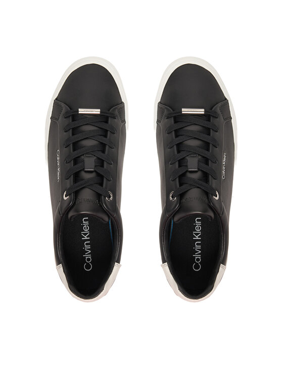 Calvin Klein Laisvalaikio batai Calvin Klein Vulc Lace Up Lth/Moire Bt HW0HW02747 Juoda