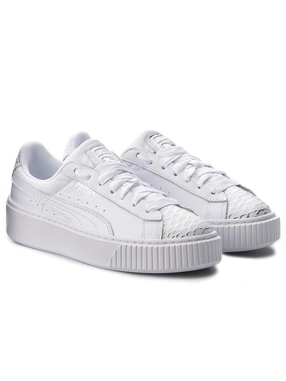 Puma Сникърси Puma Basket Platform Ocean 366442 02 Бял