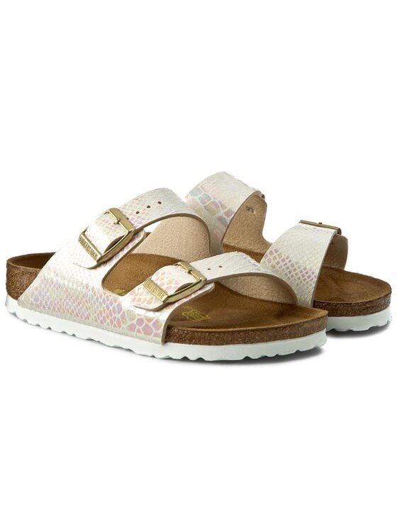 Birkenstock Παντόφλες Birkenstock Arizona 0057623 Shiny Snake Cream