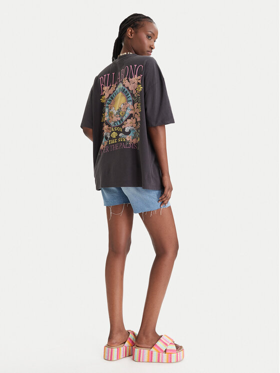 Billabong Billabong Camiseta Floral Rocker EBJZT00590 Negro Loose Fit