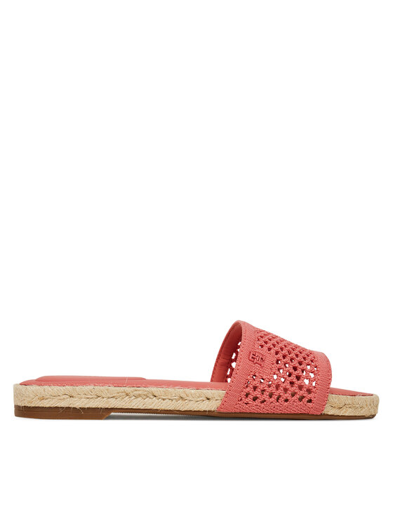 Tommy Hilfiger Espadrile Tommy Hilfiger Knit Mesh Espadrille Flat Sandal FW0FW08744 Koral