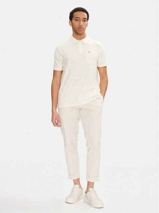 Guess Guess Polo majica M5GP08 KCSJ0 Écru Regular Fit