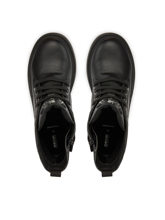 Geox Polokozačky Geox Jr Eclair J169QI 000BC C9B1G S Černá