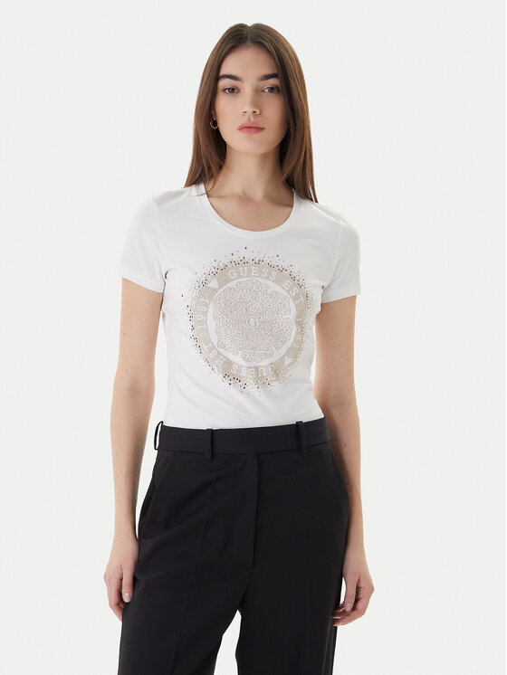 Guess Guess Футболка Camelia W4RI47 J1314 Білий Slim Fit