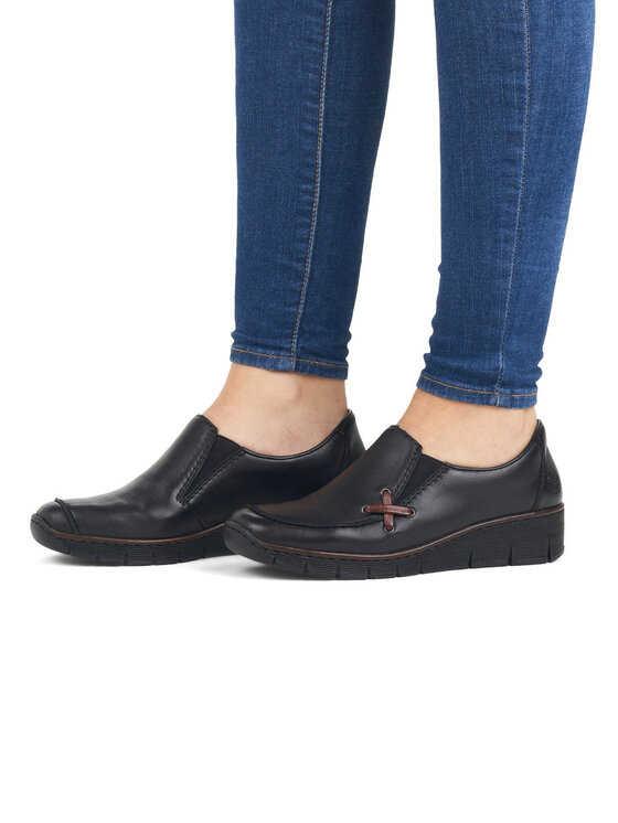 Rieker Nizki čevlji Rieker 53783-00 Črna