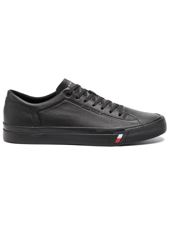 Tommy Hilfiger Αθλητικά Tommy Hilfiger Corporate Leather Sneaker FM0FM02089 Μαύρο