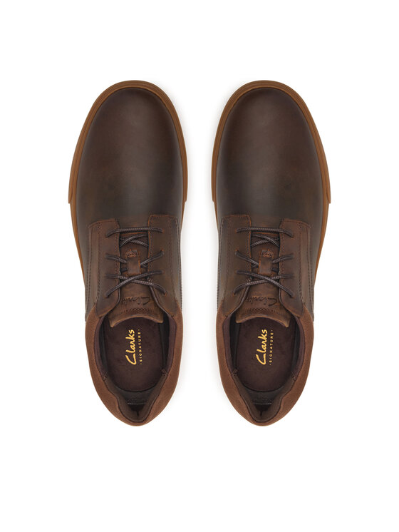 Clarks Sneakersy Clarks Lydford Lo 26320143 Brązowy
