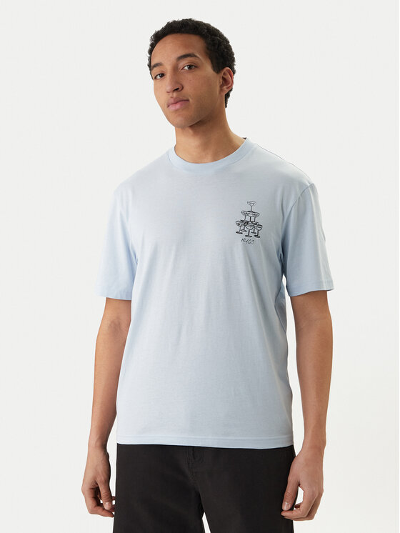 HUGO HUGO Camiseta Nucavo 50560040 Celeste Regular Fit