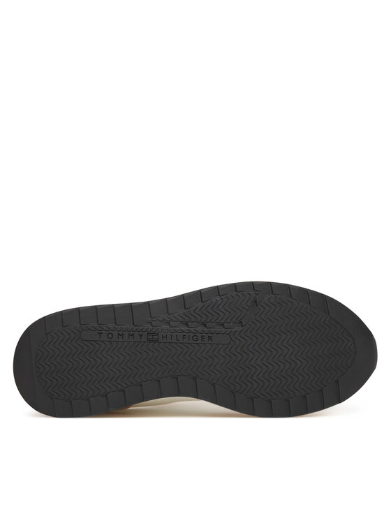 Tommy Hilfiger Laisvalaikio batai Tommy Hilfiger Mix Material Runner FW0FW08950 Écru