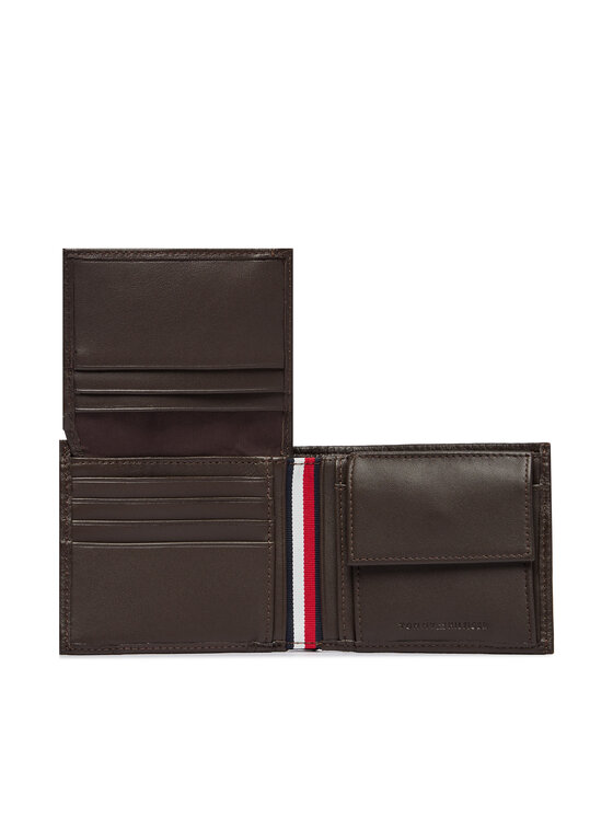Tommy Hilfiger Портфейл Tommy Hilfiger Th Corp Cc Flap And Coin AM0AM14780 Тъмнокафяв