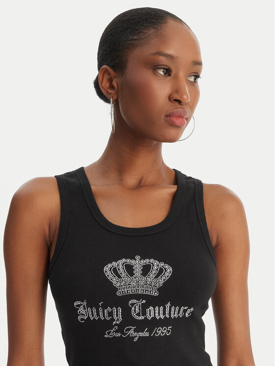 Juicy Couture Juicy Couture Top Gothic Crown JCBLV126807 Negro Slim Fit