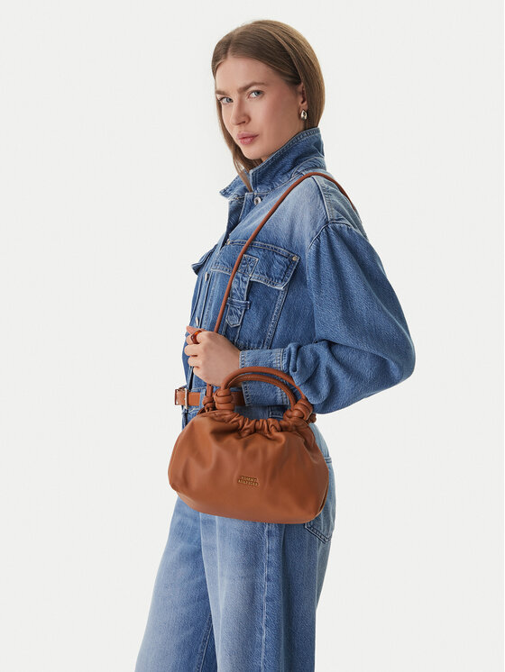 Tommy Hilfiger Ročna torba Tommy Hilfiger Th Soft Leather Med Crossover AW0AW18369 Rjava