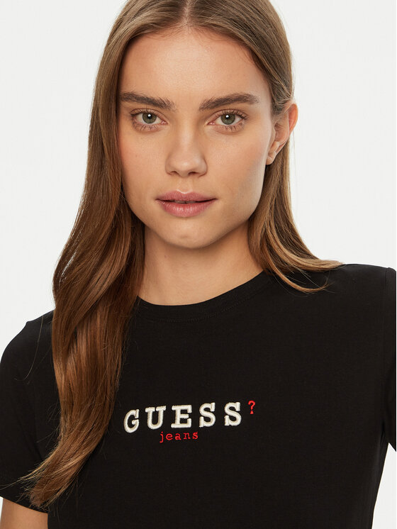 Guess Jeans Guess Jeans Футболка W5RI54 J1314 Чорний Regular Fit