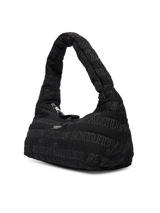 Tommy Jeans Geantă Tommy Jeans Tjw Icon Aop Shoulder Bag AW0AW18467 Negru