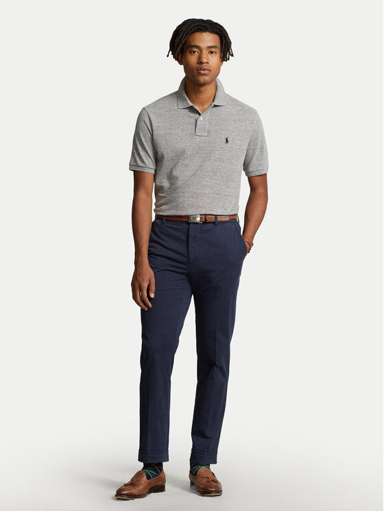 Polo Ralph Lauren Polo Ralph Lauren Поло 710666998006 Сірий Custom Slim Fit