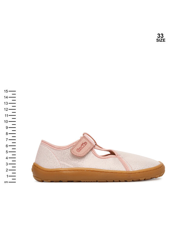 Froddo Тапочки Froddo Barefoot Canvas T-Bar G1700439-2 D Рожевий
