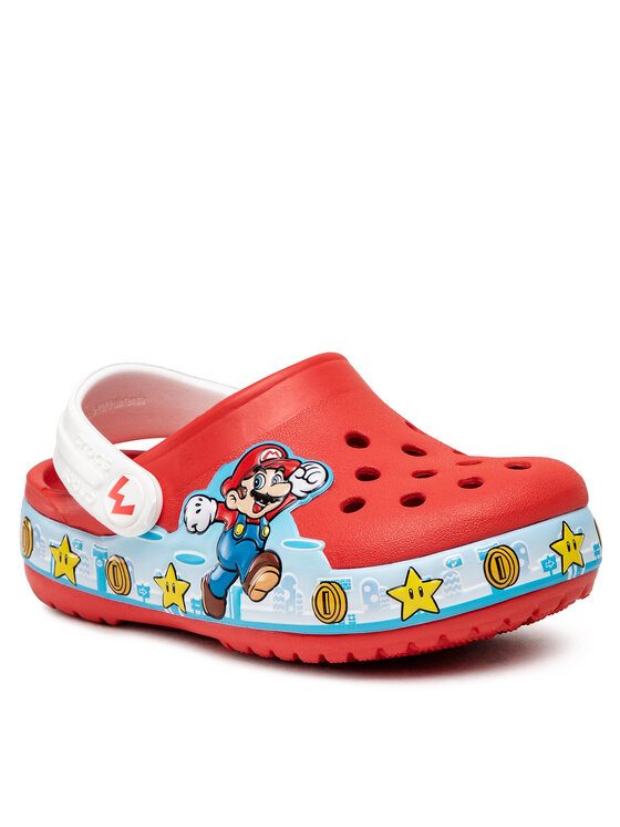 Crocs Šlepetės Crocs Fl Super Mario Lights Clog 206438 Raudona