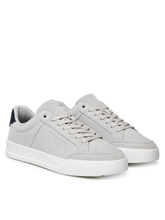 Tommy Hilfiger Superge Tommy Hilfiger Th Court Summer Suede FM0FM05517 Siva