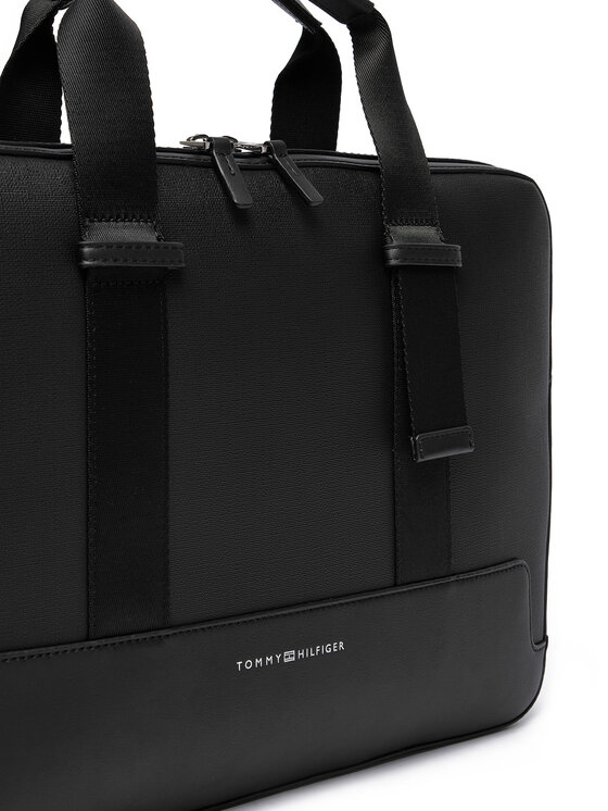 Tommy Hilfiger Torba na laptopa Tommy Hilfiger Th Modern Computer Bag AM0AM13637 Czarny