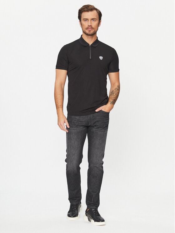 EA7 Emporio Armani EA7 Emporio Armani Поло 8NPF13 PJRGZ 1200 Чорний Regular Fit