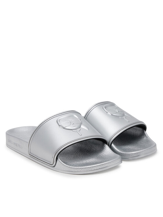 KARL LAGERFELD Шльопанці KARL LAGERFELD Kondo 2.0 KL80919M Срібний