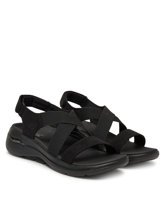 Skechers Sandales Skechers Go Walk Arch Fit Sandal-Treasured 140257/BBK Melns