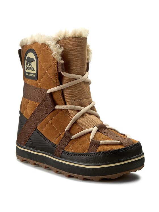 エリ Cizme de zăpadă Sorel Glacy Explorer Shortie NL2079 Maro | Epantofi.ro