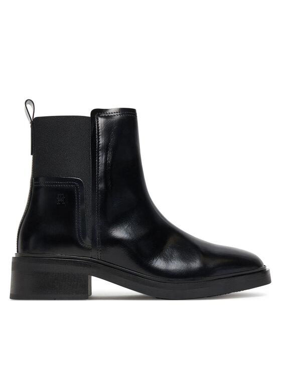 Tommy Hilfiger Боти тип челси Tommy Hilfiger Minimal Abrasivato FW0FW08764 Черен