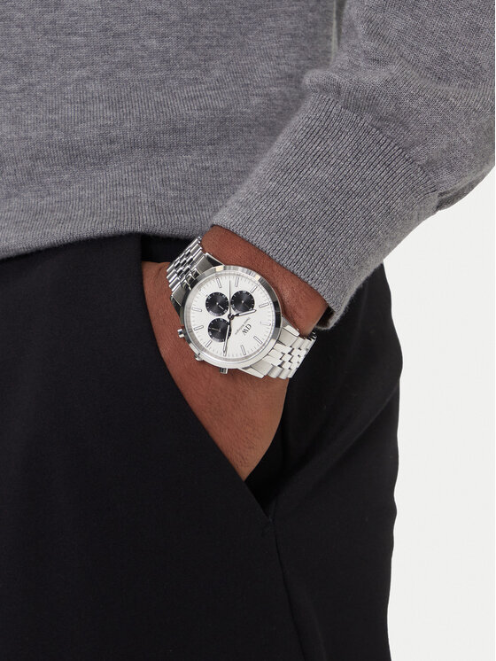 Daniel Wellington Hodinky Daniel Wellington Iconic Chronograph DW00100872 Strieborná